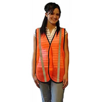 Orange Safety Vest W/ Reflective Strip